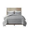 3 Piece Clipped Jacquard Duvet Cover Set