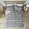 3 Piece Clipped Jacquard Duvet Cover Set