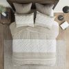 3 Piece Cotton Duvet Cover Set with Chenille Tufting