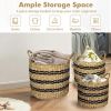 Stackable Storage Laundry Basket with Handles Set of 3