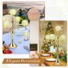 4 Pcs 25.6' 5 Arm Candle Holder Centerpieces Gold Crystal Centerpieces Crystal Candle Holders Dining Table Center Vase Kerzen