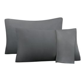 75D Satin Artificial Silk Pillowcase (Option: Grey brushed-Standard 20X26in)