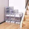 Set of 12 Stackable Clear Plastic Transparent Shoe Storage Box in Home