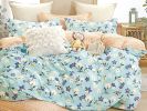 Blue/Yellow 100% Cotton Reversible Comforter Set